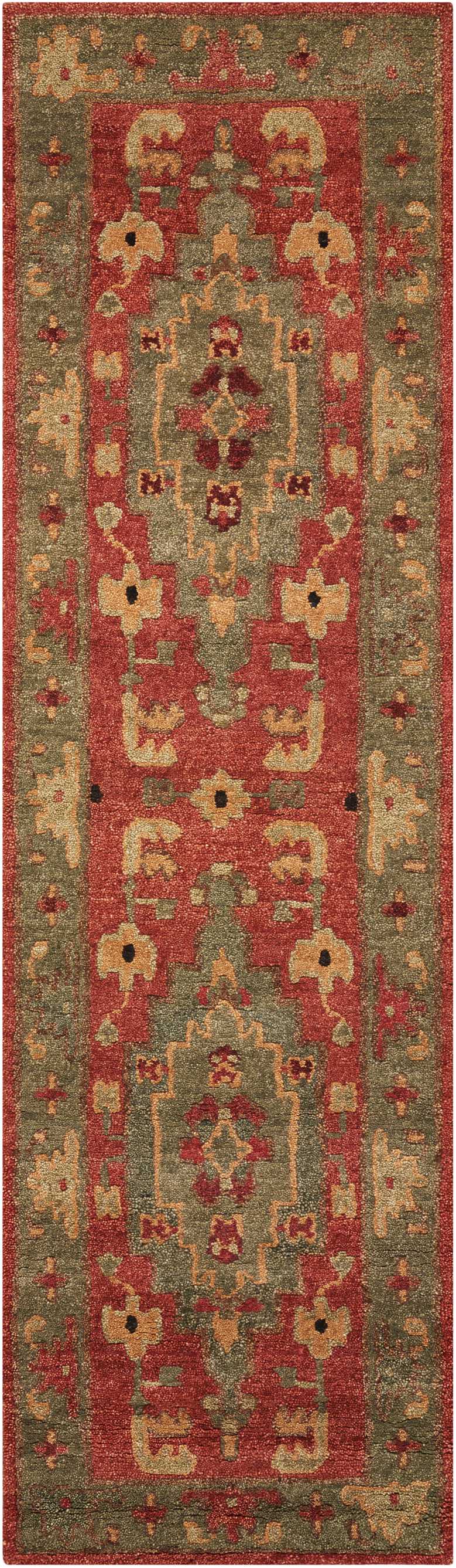 Nourison Tahoe 2'3" x 8' Rust Traditional Indoor Rug