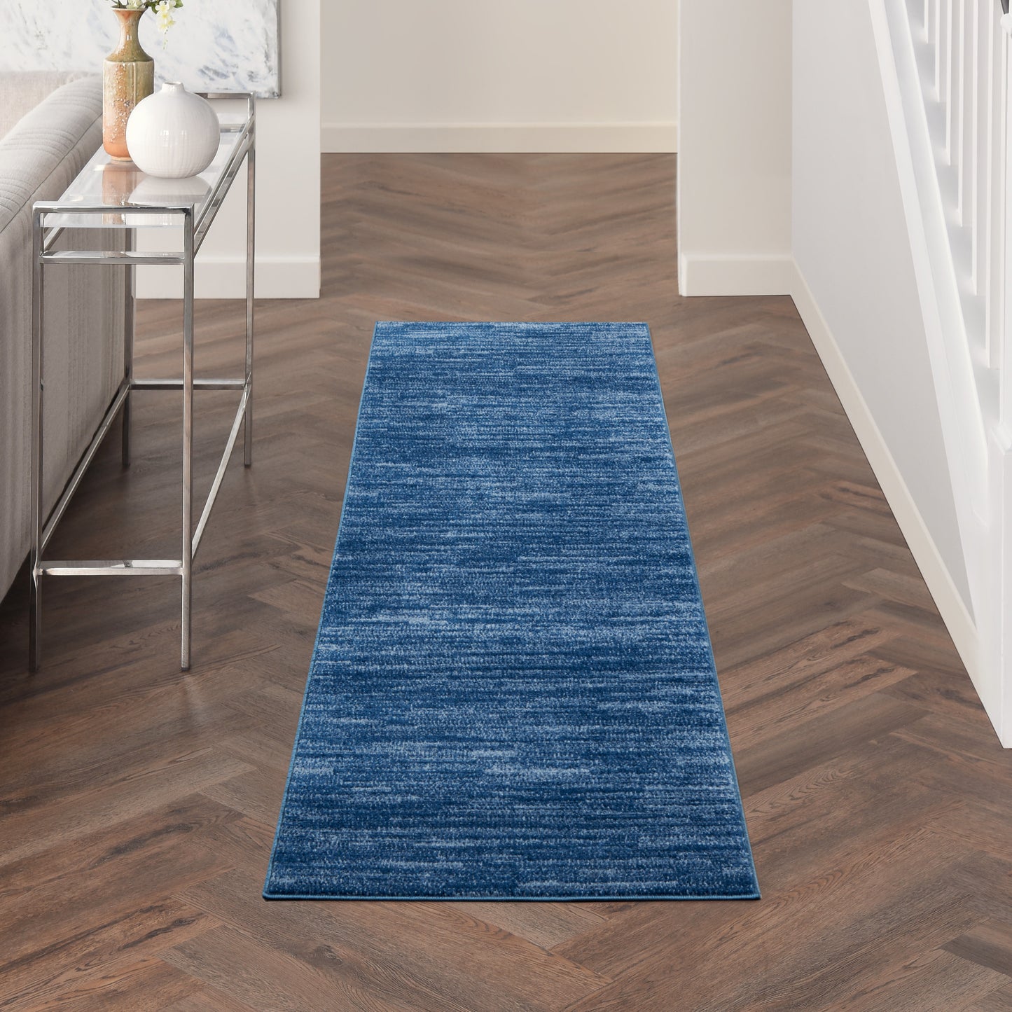 Nourison Nourison Essentials 2'2" x 10' Navy Blue Outdoor Rug