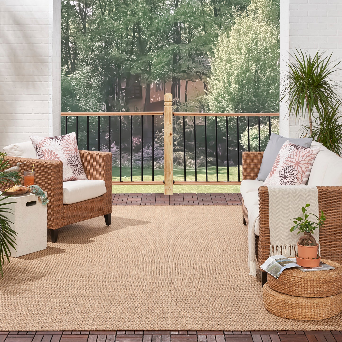 Nourison Courtyard 9' x 12' Jute Modern Rug