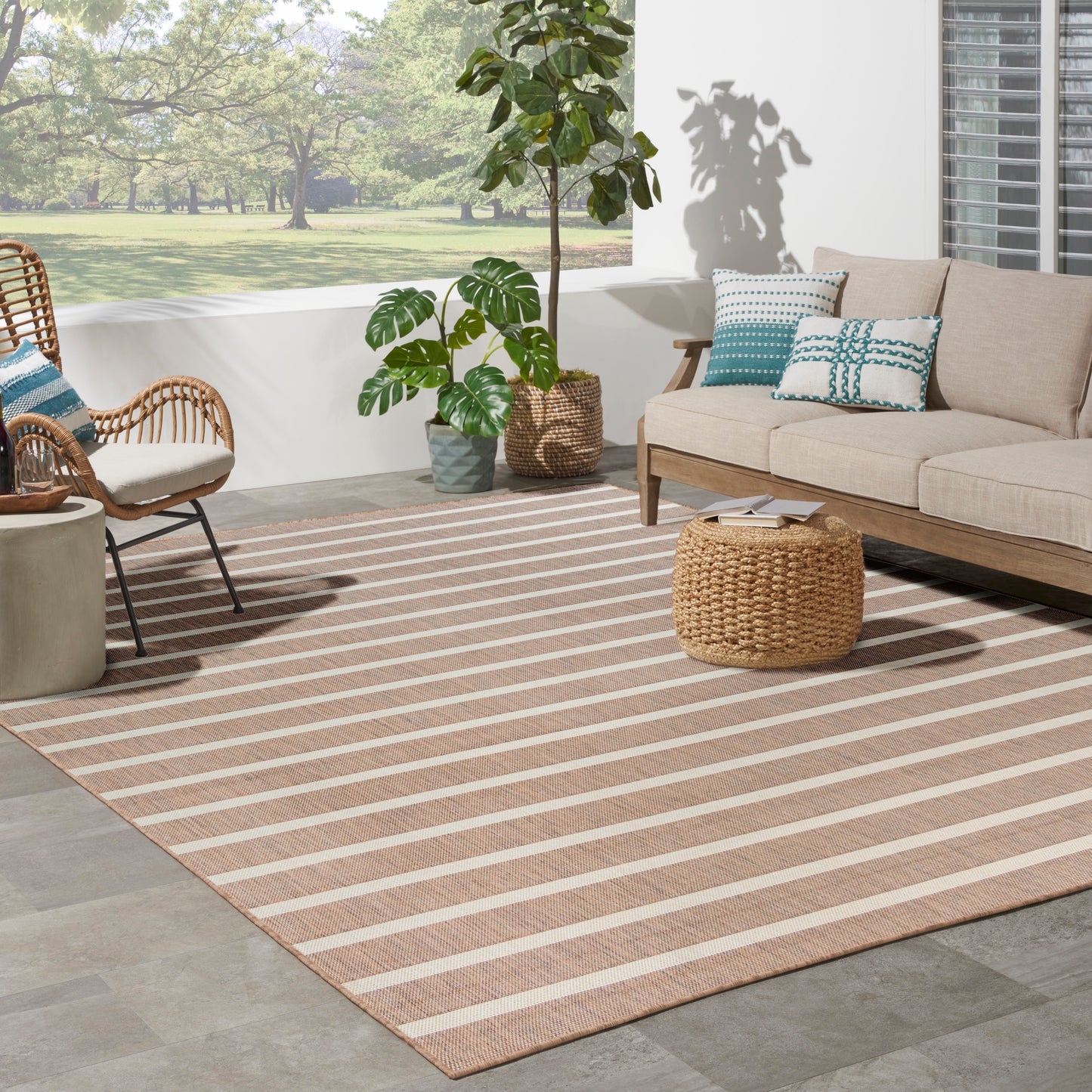 Nourison Positano 8' x 10' Jute Ivory Modern Rug