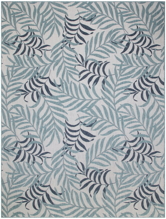 Nourison Garden Oasis 9' x 12' Blue Tropical Rug