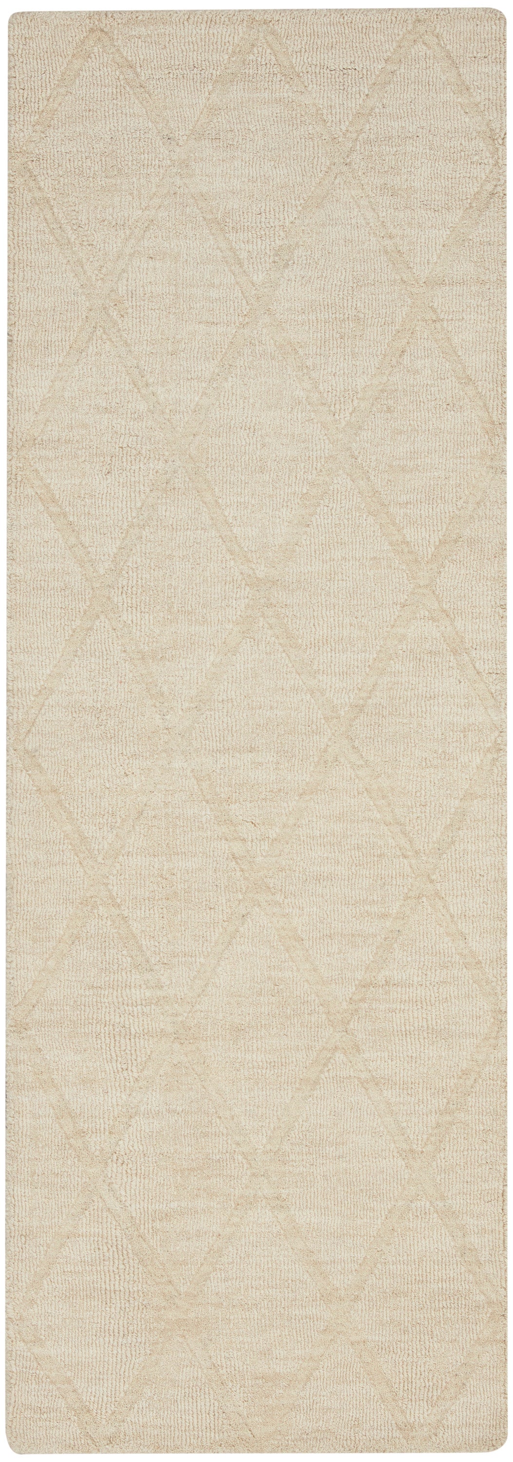 Nourison Wool Haven 2' x 6' Ivory Modern Indoor Rug