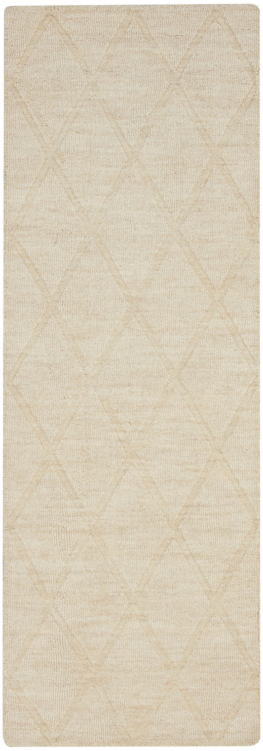 Nourison Wool Haven 2' x 6' Ivory Modern Indoor Rug