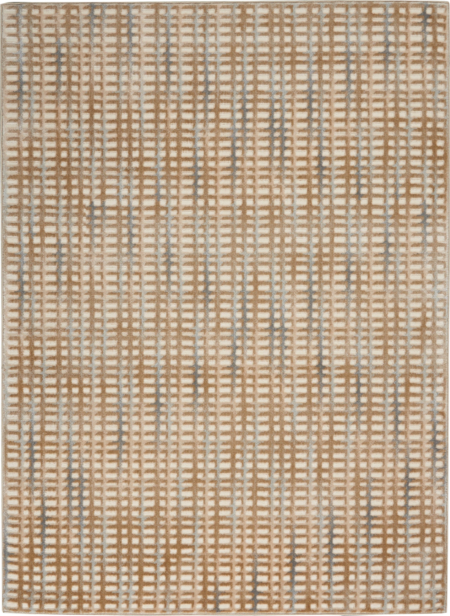 Nourison Solace 5'3" x 7'3" Beige Blue Contemporary Indoor Rug