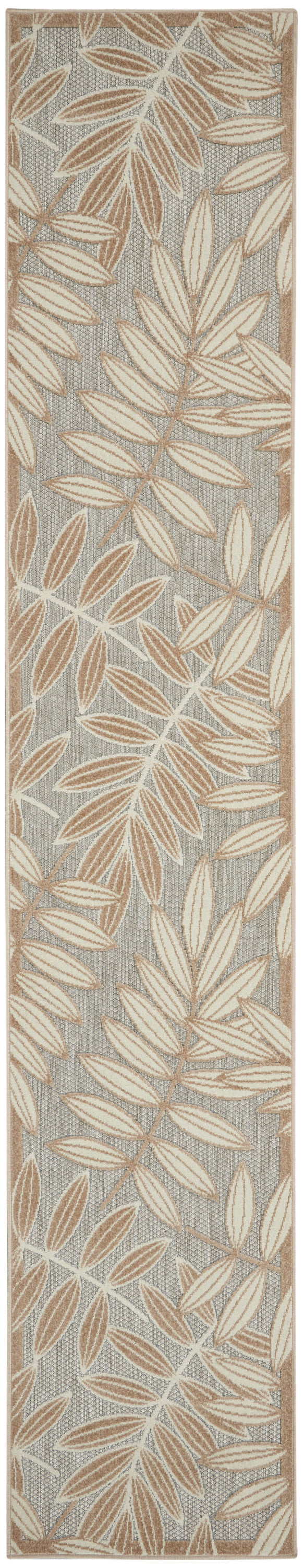 Nourison Aloha 2'3" x 12' Natural Tropical Rug