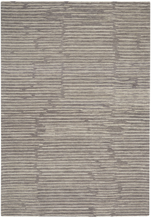 Calvin Klein CK010 Linear 9'9" x 13'9" Grey Modern Indoor Rug