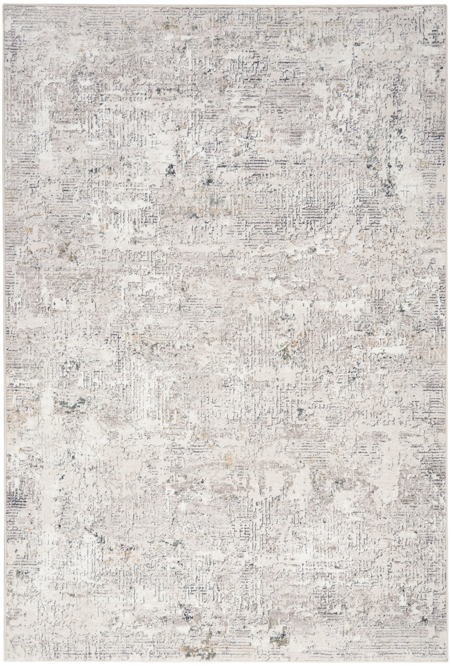 Nourison Distinctive 7'10" x 9'10" Ivory Grey Blue Modern Indoor Rug