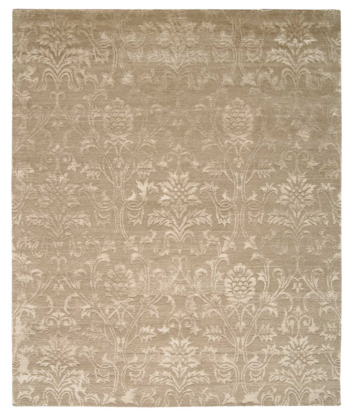 Nourison Silk Shadows 7'9" x 9'9" Light Gold Vintage Indoor Rug