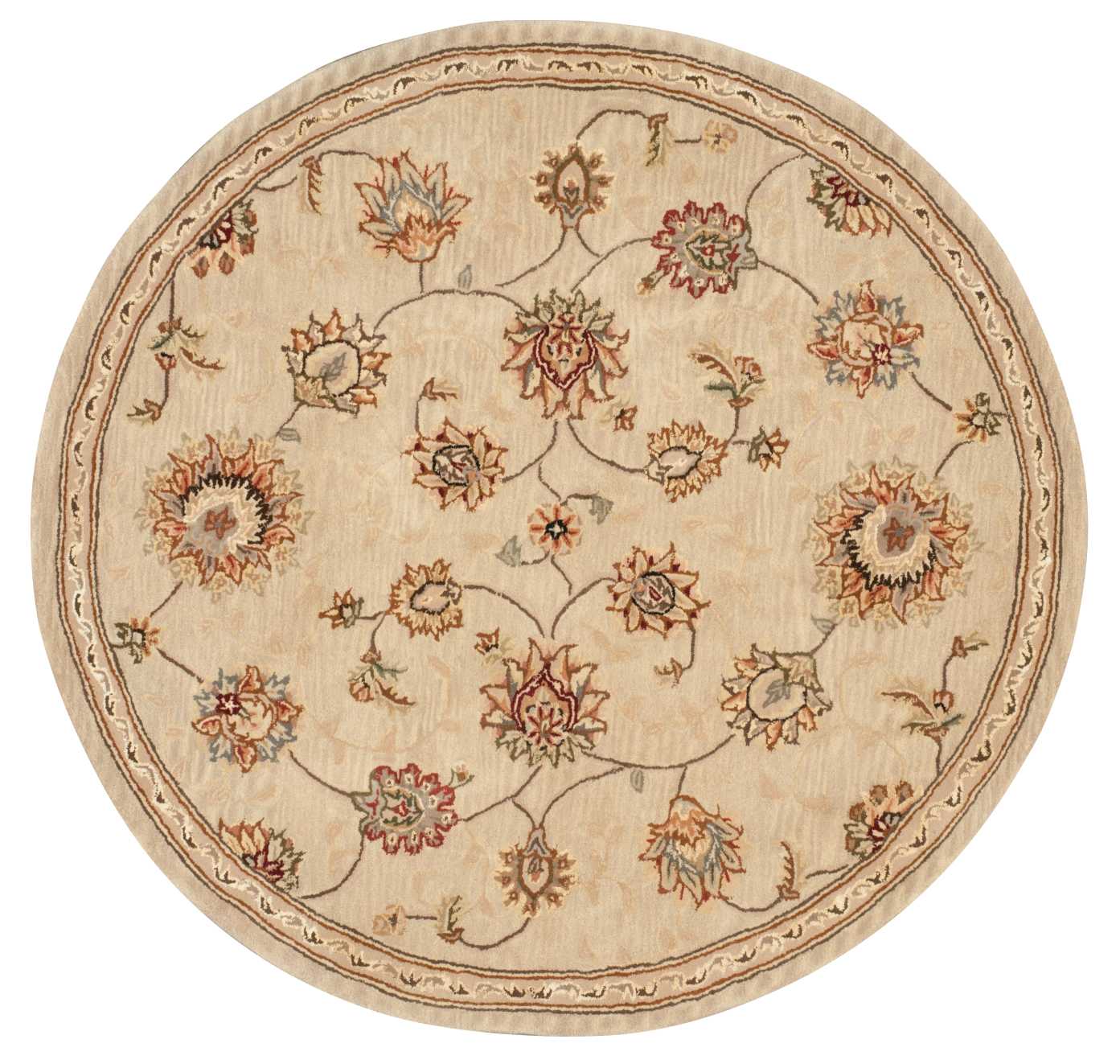 Nourison Nourison 2000 4' x Round Beige Traditional Indoor Rug