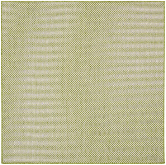 Nourison Courtyard 4' x Square Ivory Green Modern Rug