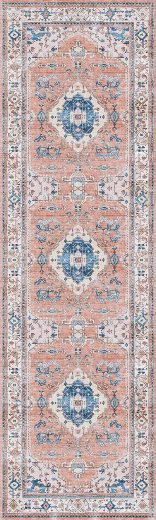 Nourison Fulton 2'3" x 7'6" Coral Vintage Indoor Rug