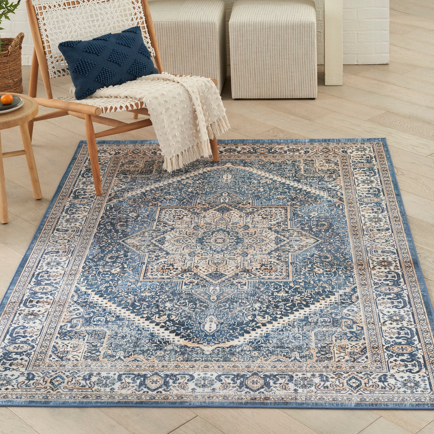 Nourison Vintage Home 3'9" x 5'9" Blue Bohemian Indoor Rug