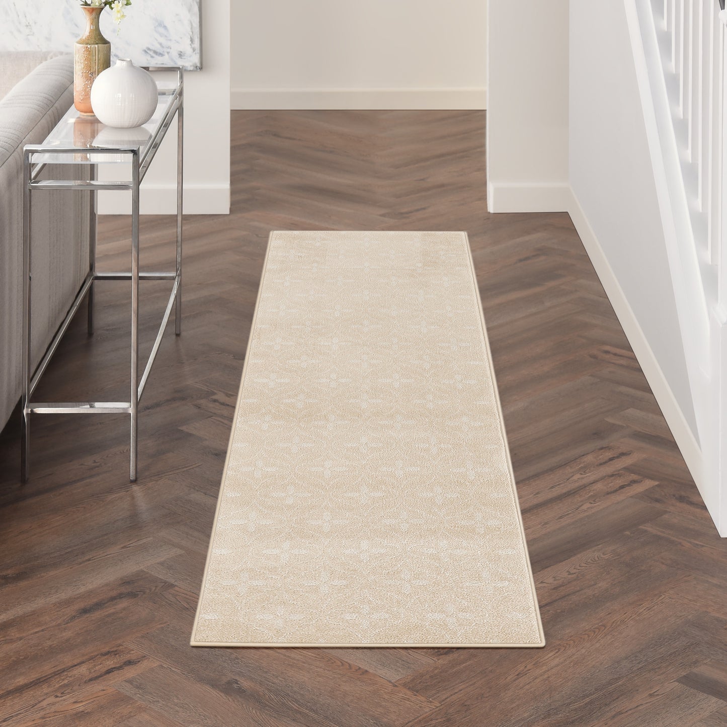 Nourison Nourison Essentials 2'2" x 7'6" Ivory Beige Modern Rug