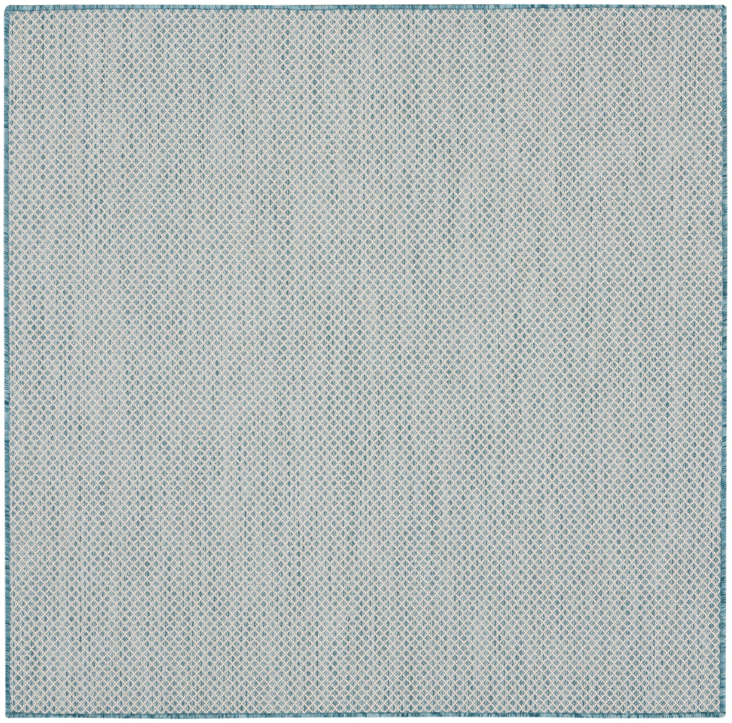 Nourison Courtyard 5' x Square Ivory Aqua Modern Rug