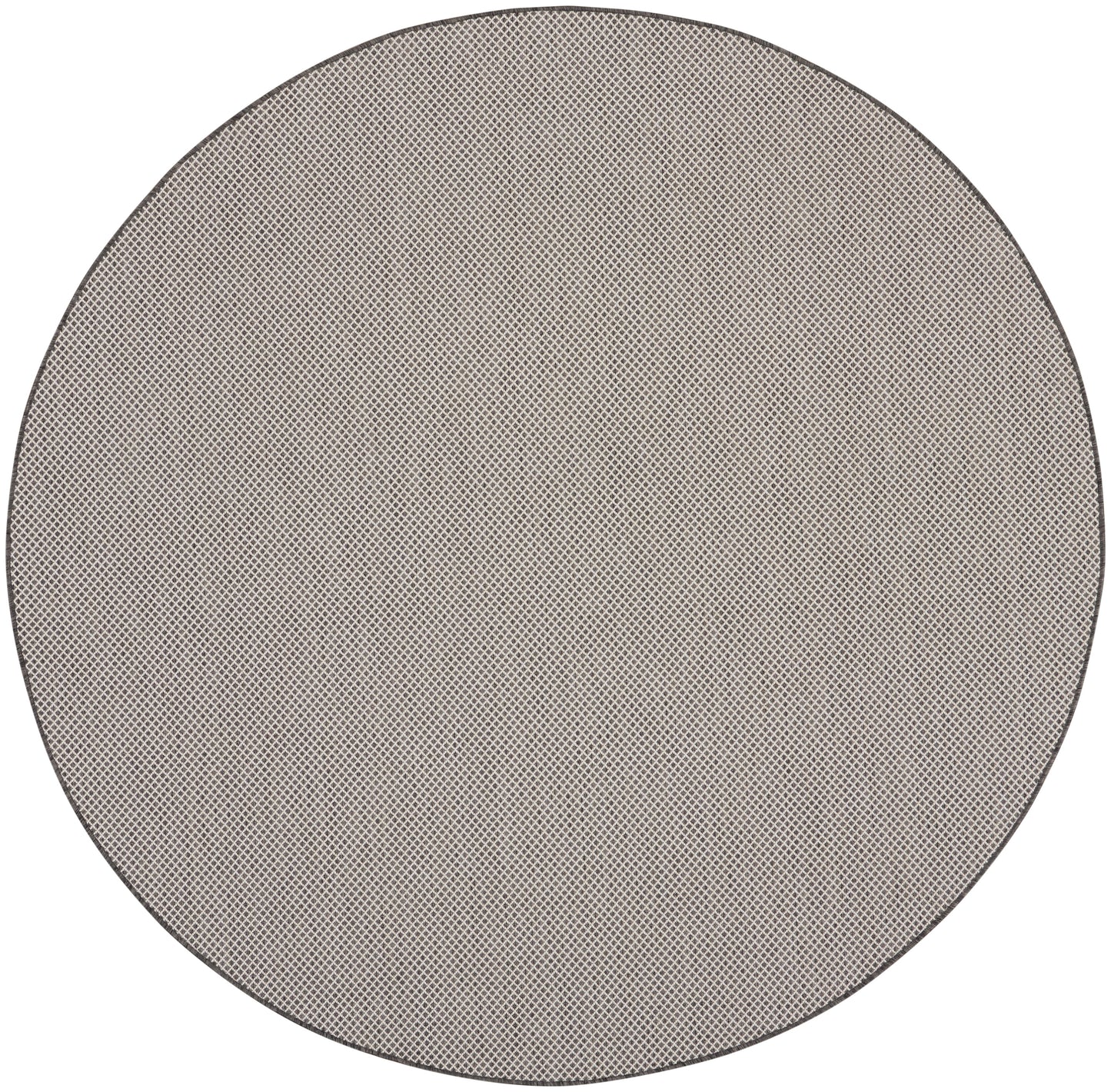 Nourison Courtyard 8' x Round Ivory/Charcoal Modern Rug