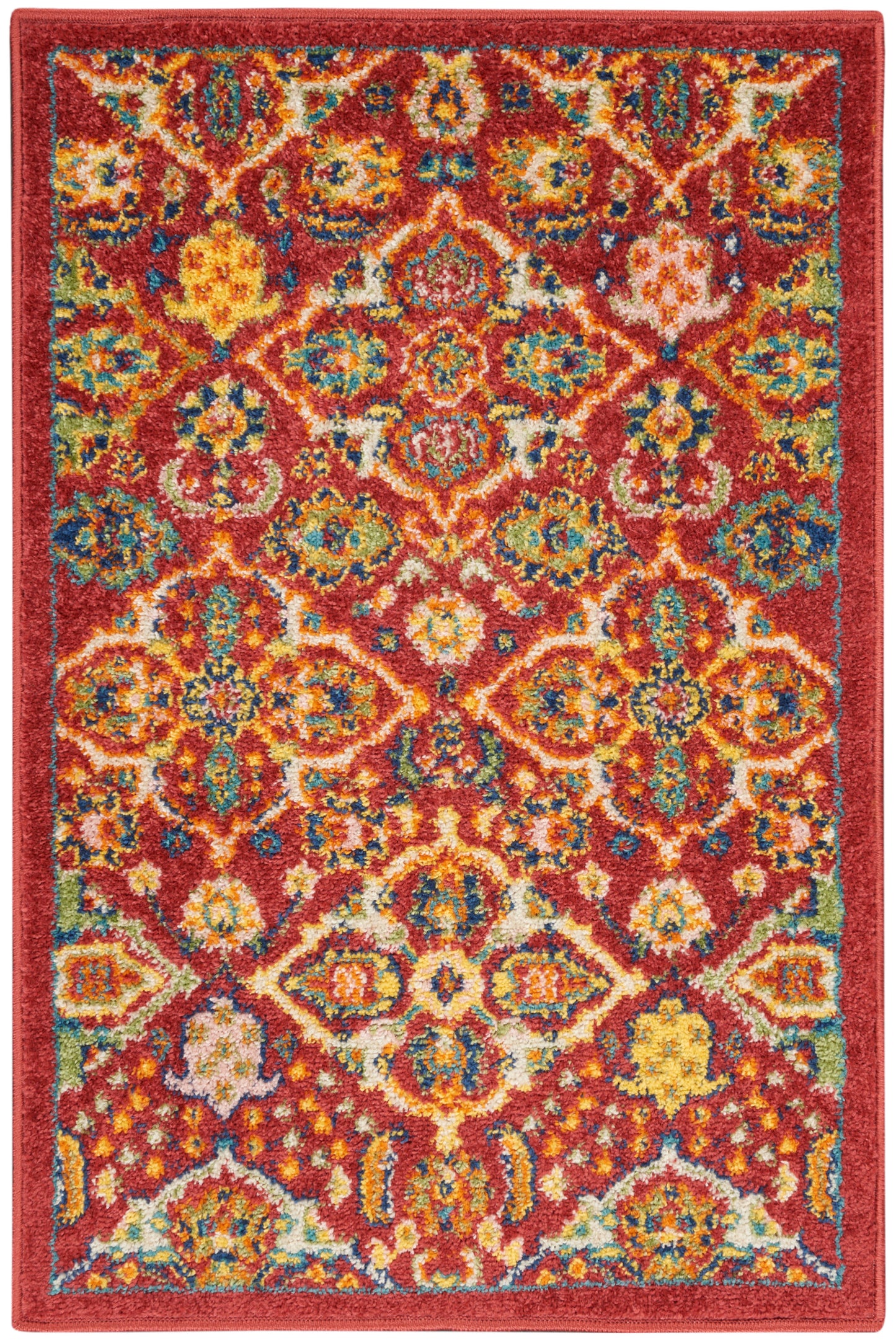 Nourison Allur 2' x 3' Red Multicolor Bohemian Indoor Rug