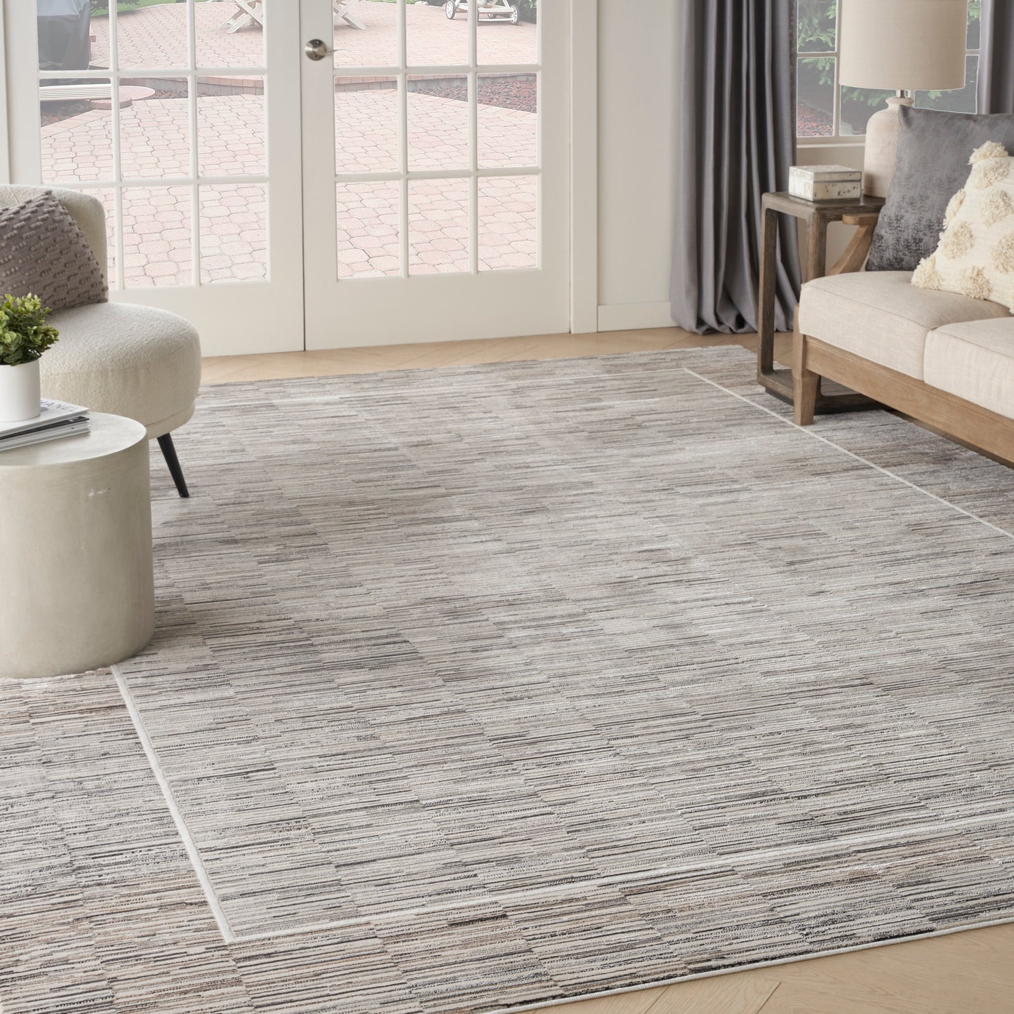 Nourison Desire 7'10" x 9'10" Charcoal Grey Modern Indoor Rug