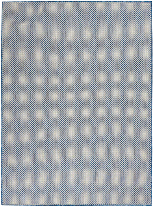 Nourison Courtyard 4' x 6' Ivory Blue Modern Rug