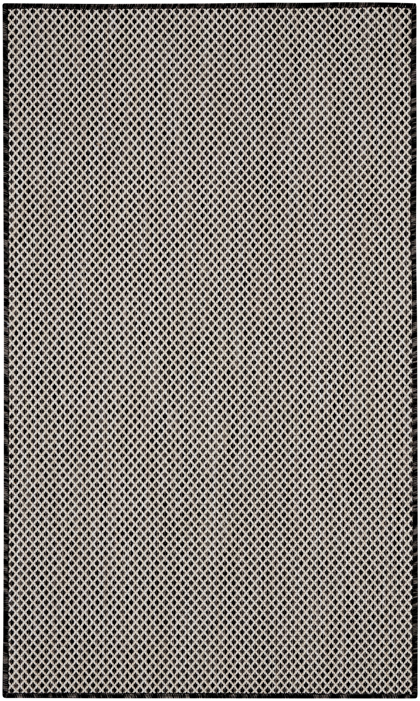 Nourison Courtyard 2' x 3' Black White Modern Rug