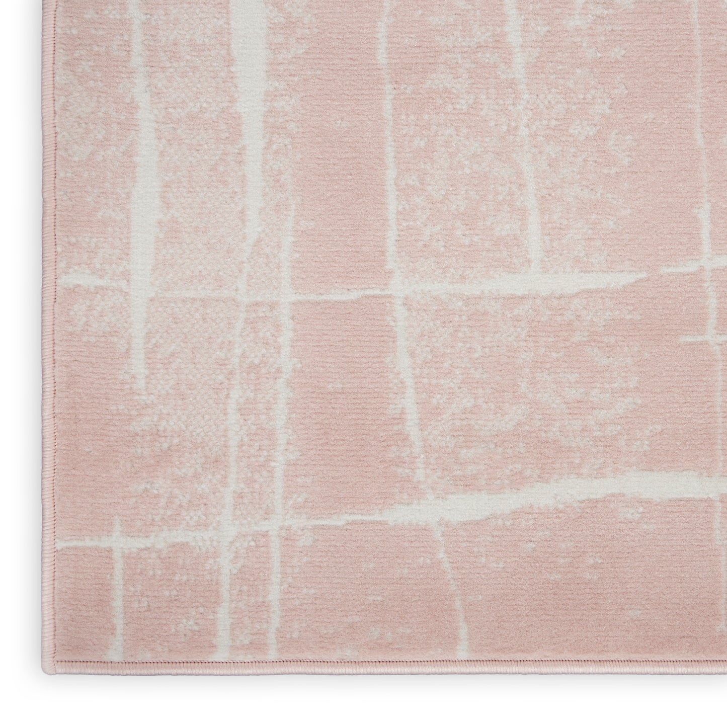 Nourison Whimsicle 2' x 8' Pink Ivory Modern Indoor Rug