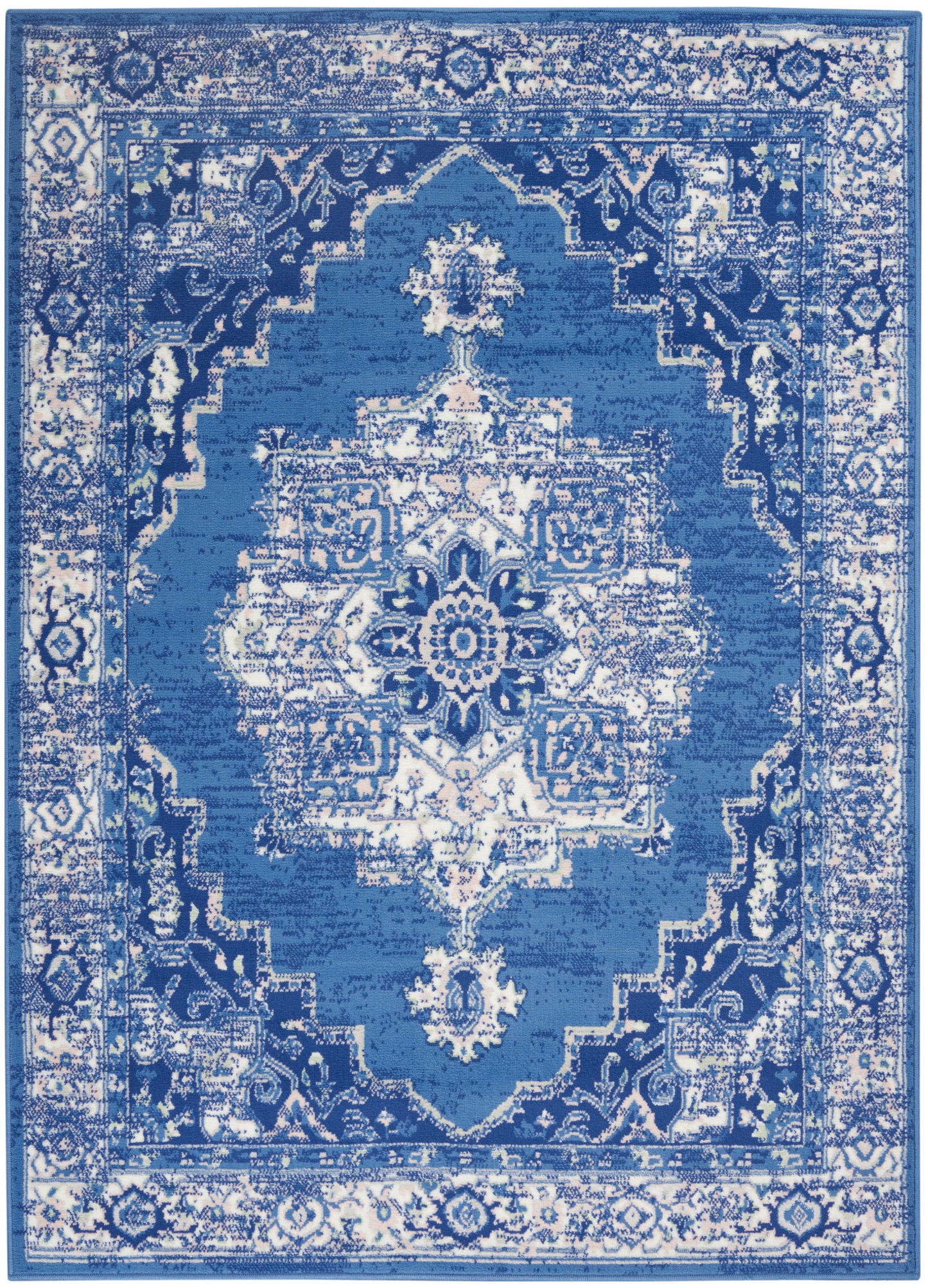 Nourison Whimsicle 5' x 7' Navy Farmhouse Indoor Rug