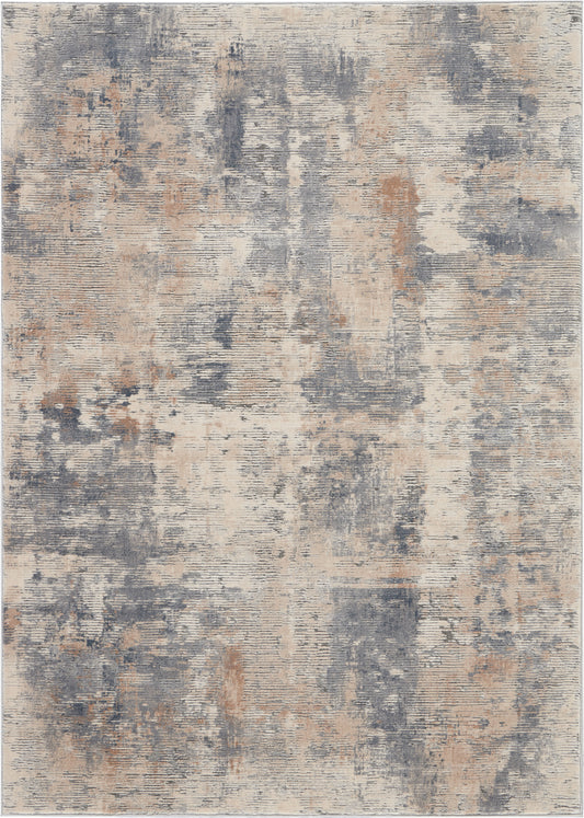 Nourison Rustic Textures 5'3" x 7'3" Beige Grey Modern Indoor Rug