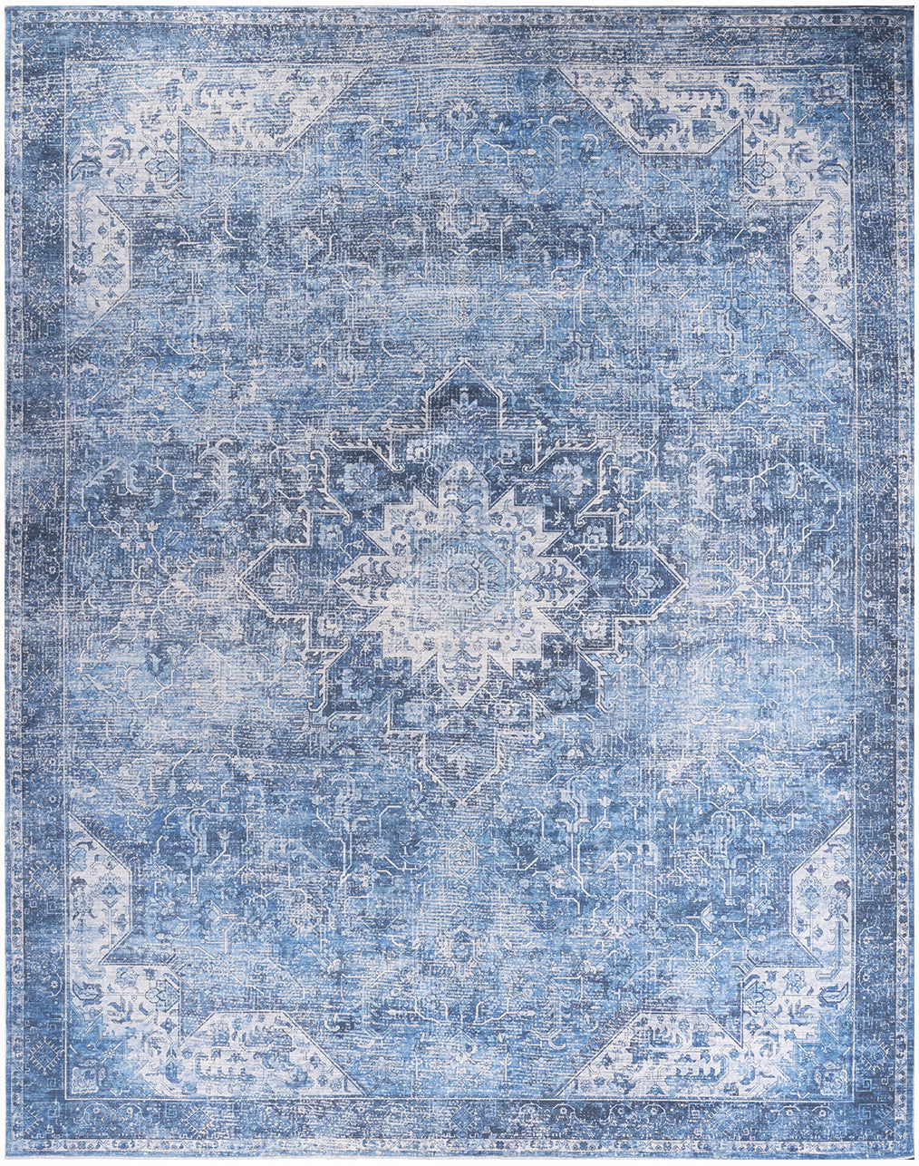 Nourison Nourison Washables 8' x 10' Blue Vintage Indoor Rug