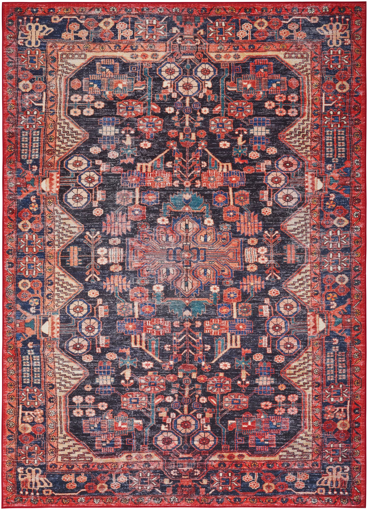 Nourison Fulton 7'10" x 9'10" Red Vintage Indoor Rug