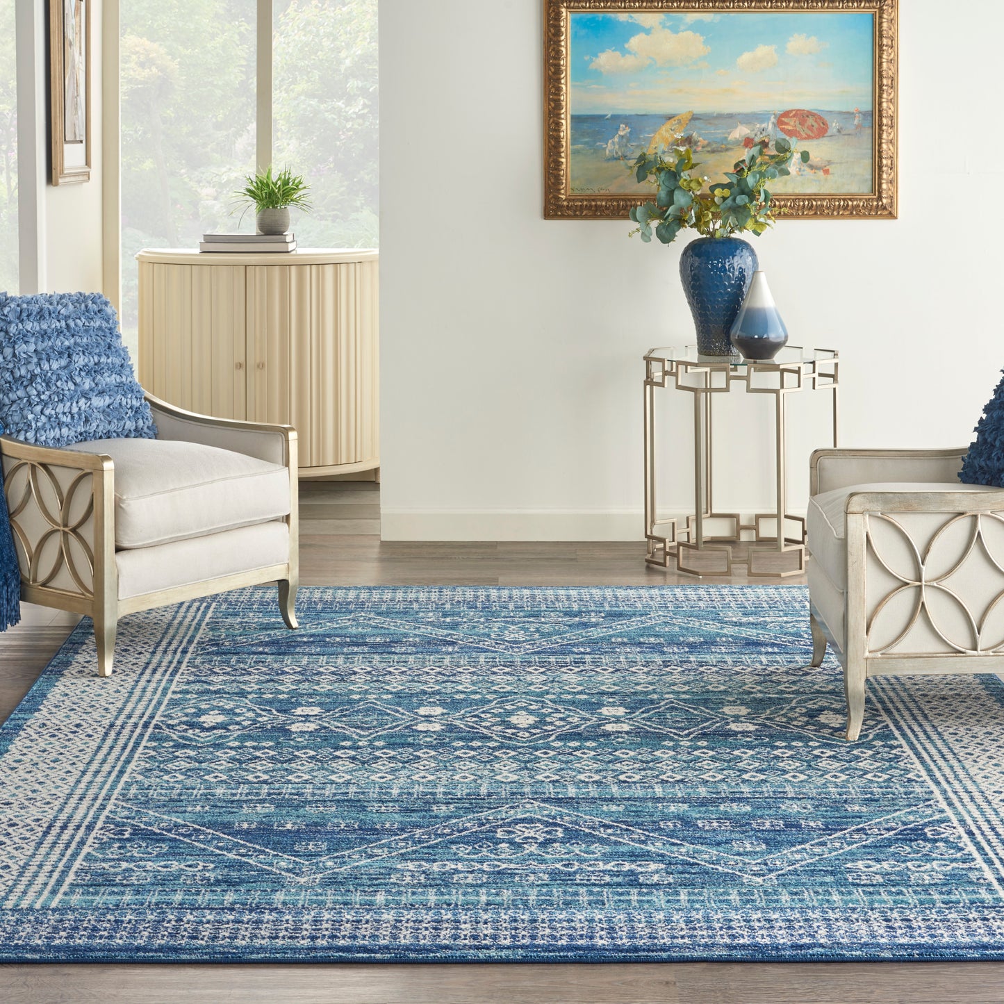 Nourison Passion 8' x 10' Navy Blue Bohemian Indoor Rug