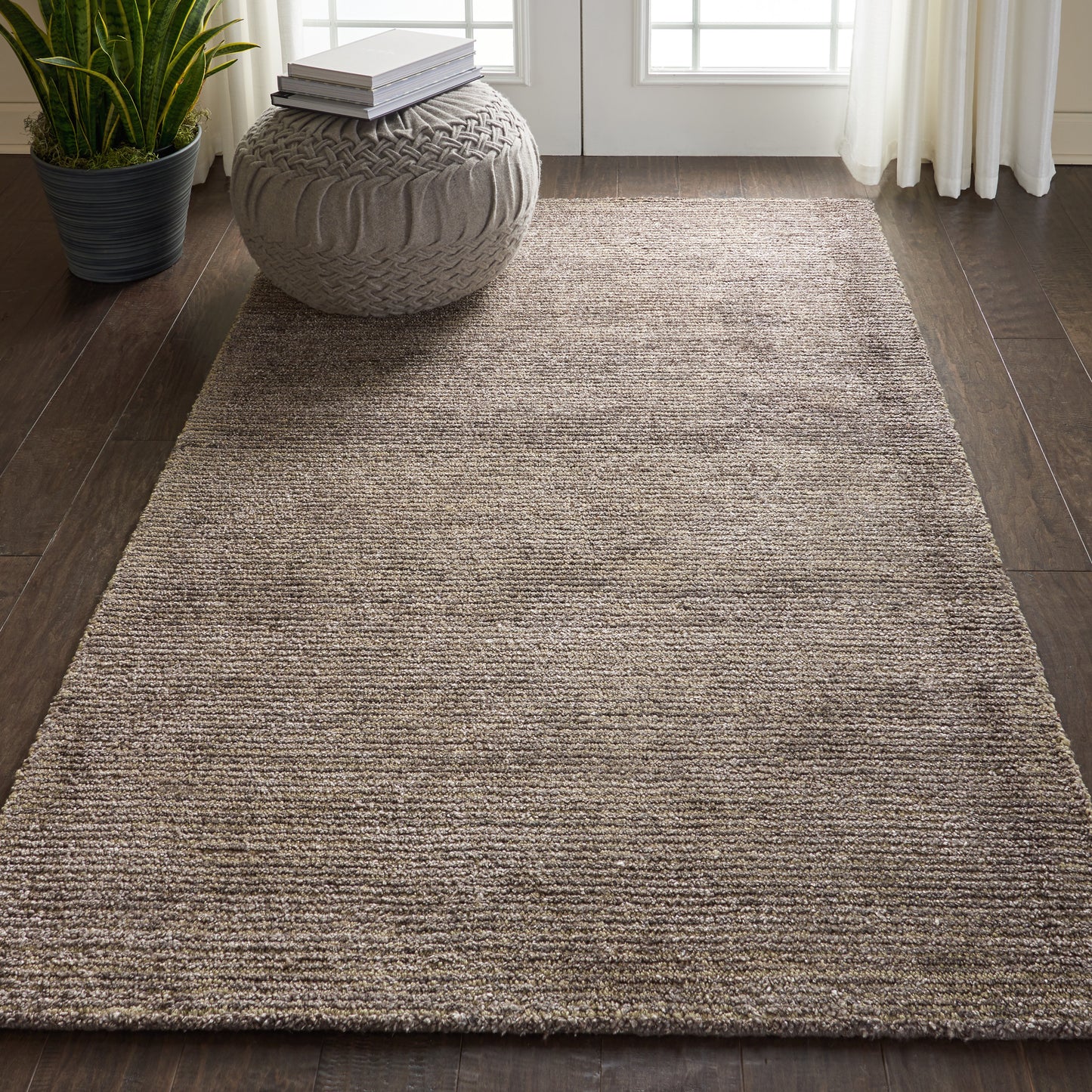 Nourison Weston 3'9" x 5'9" Charcoal Modern Indoor Rug