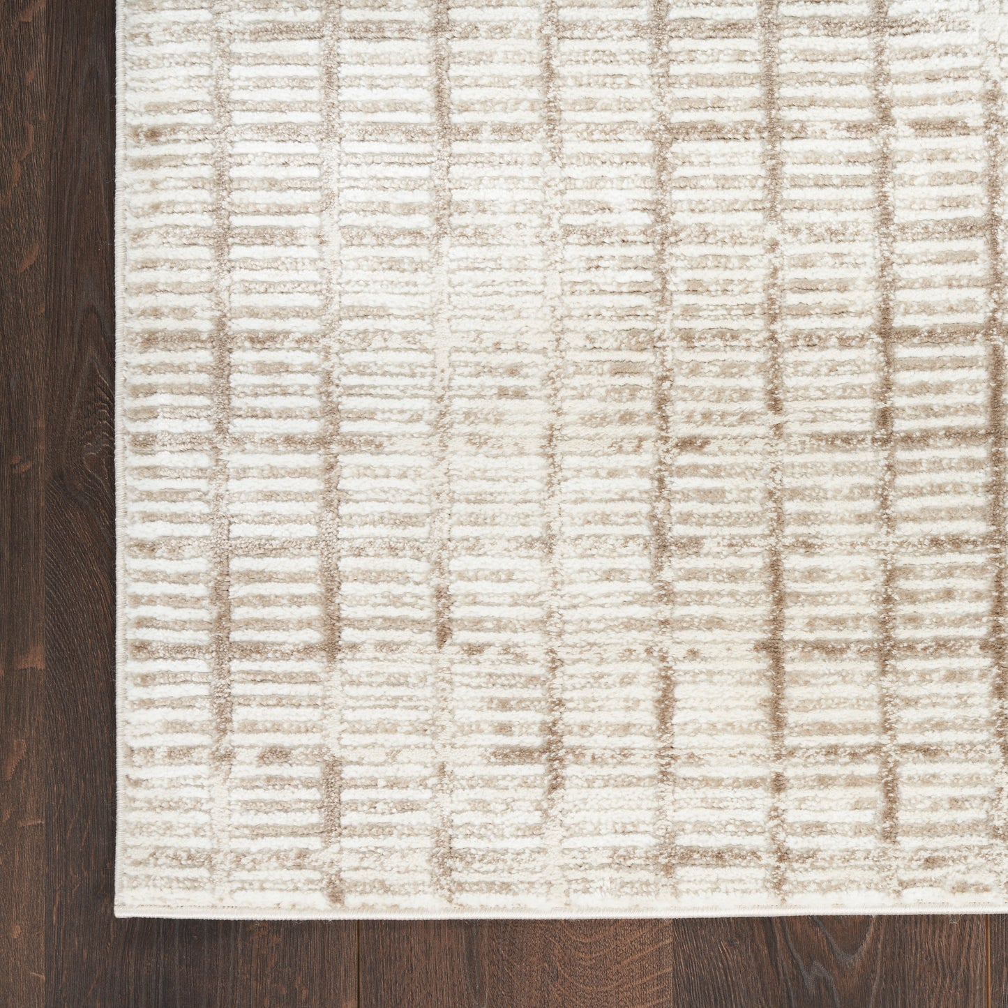 Nourison Dew 5'3" x 7' Ivory Beige Modern Indoor Rug