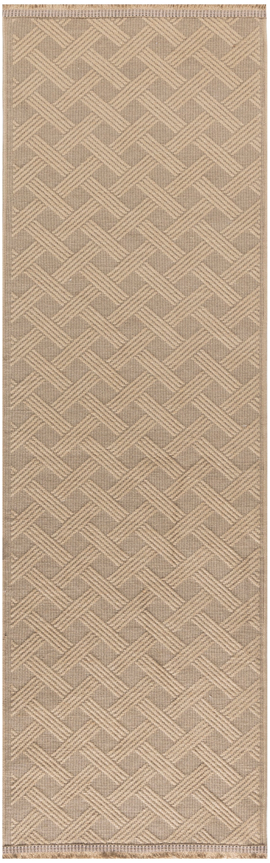 Nourison Washable Jute 2' x 6' Natural Modern Indoor Rug