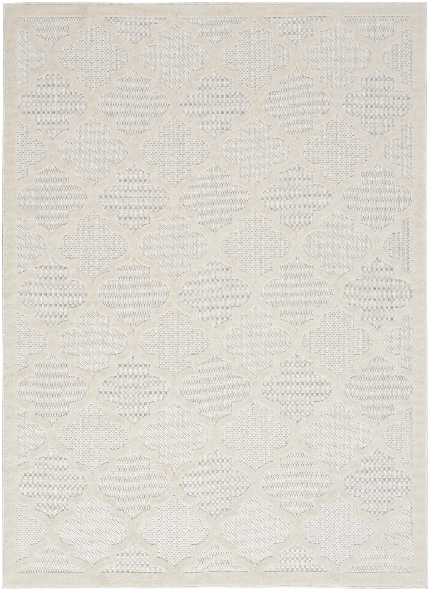 Nourison Easy Care 4' x 6' Ivory White Modern Rug