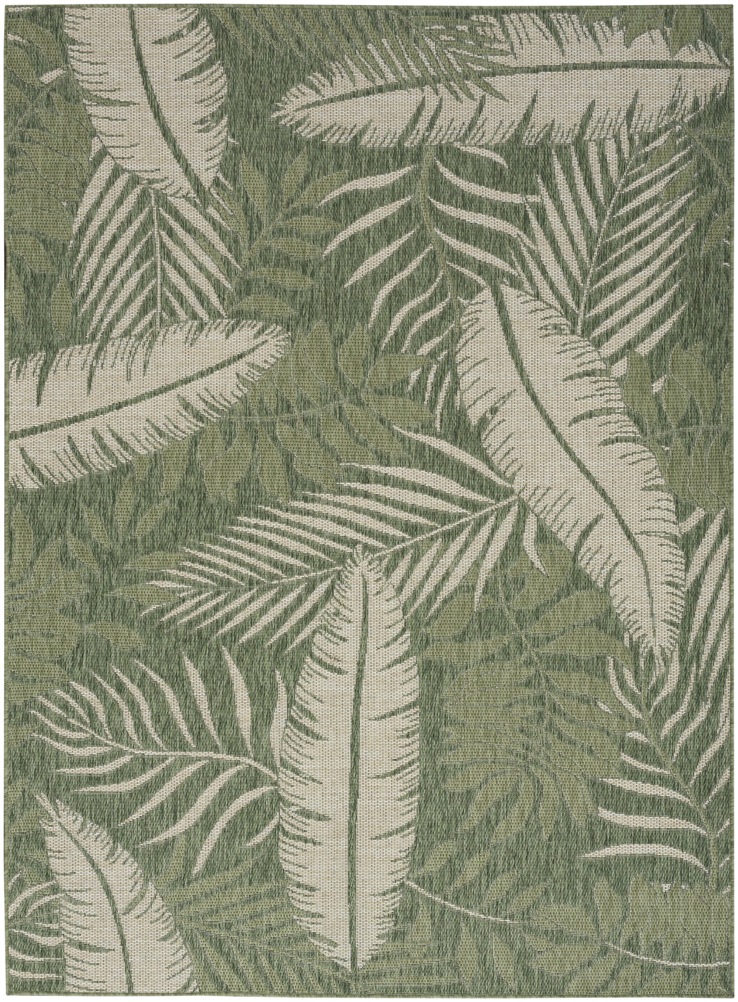 Nourison Garden Oasis 5' x 7' Green Ivory Outdoor Rug