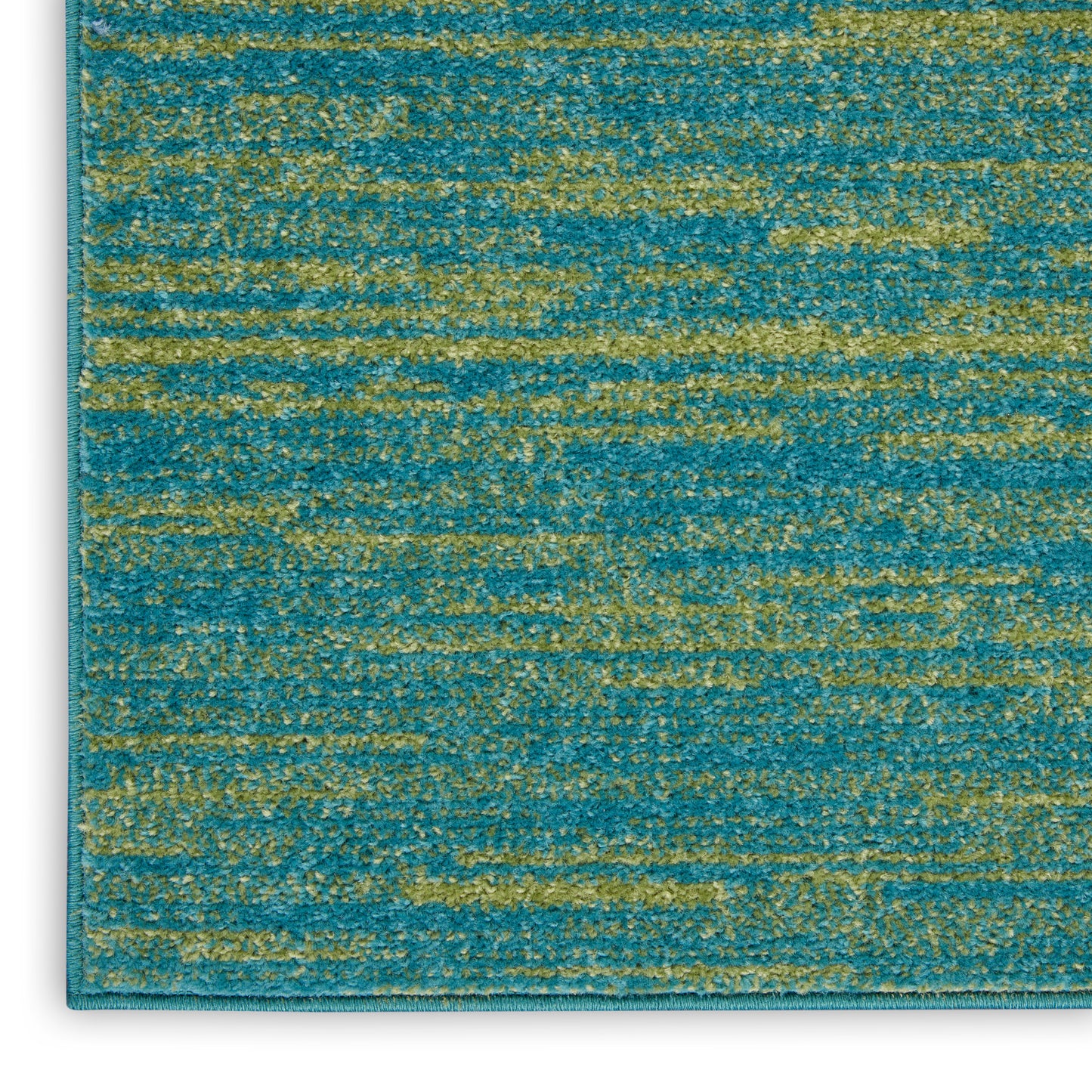 Nourison Nourison Essentials 2'2" x 12' Blue Green Outdoor Rug