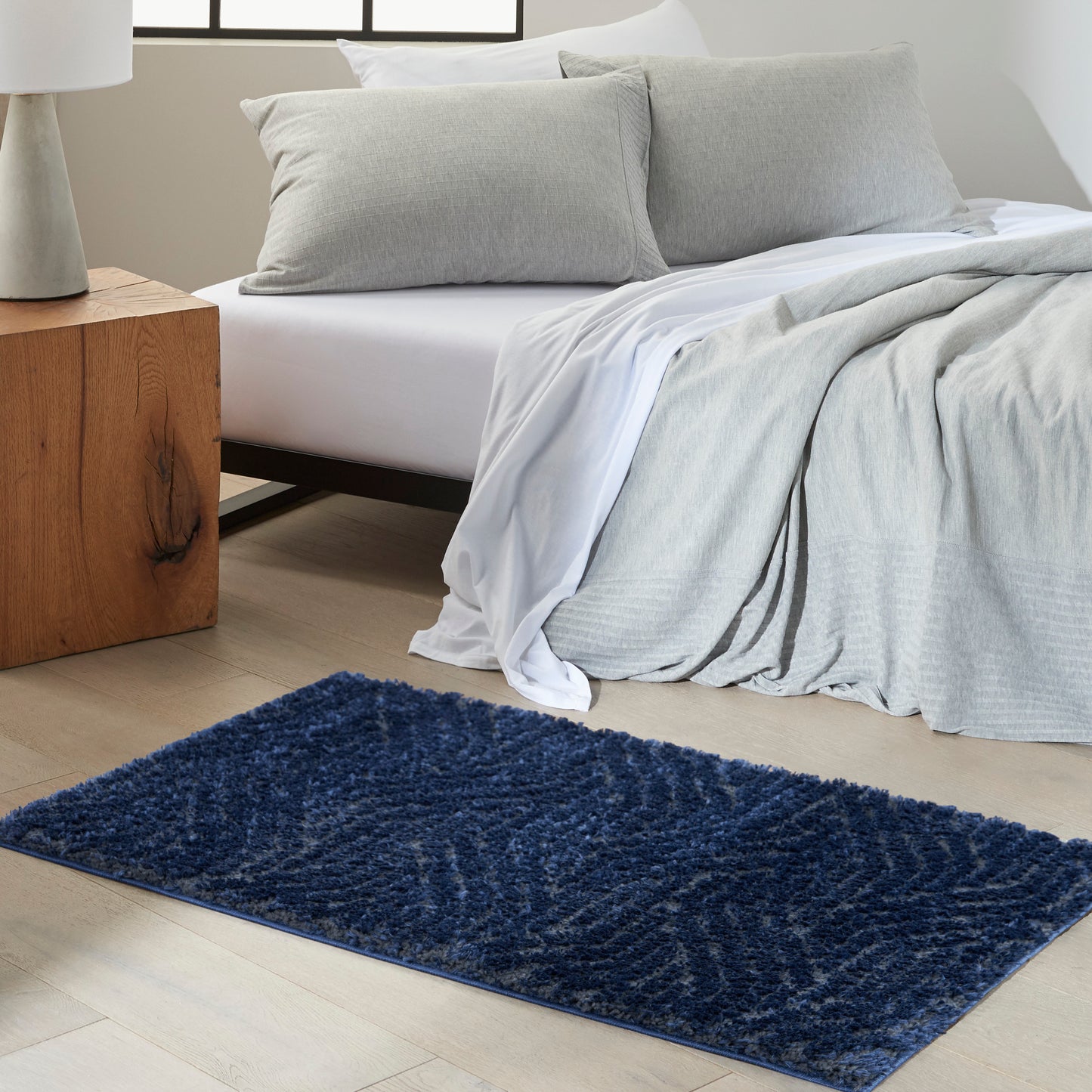 Calvin Klein Surfaces 2' x 3' Navy Shag Indoor Rug