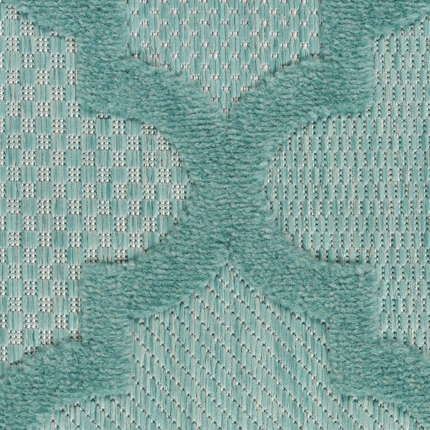 Nourison Easy Care 4' x 6' Aqua Teal Modern Rug