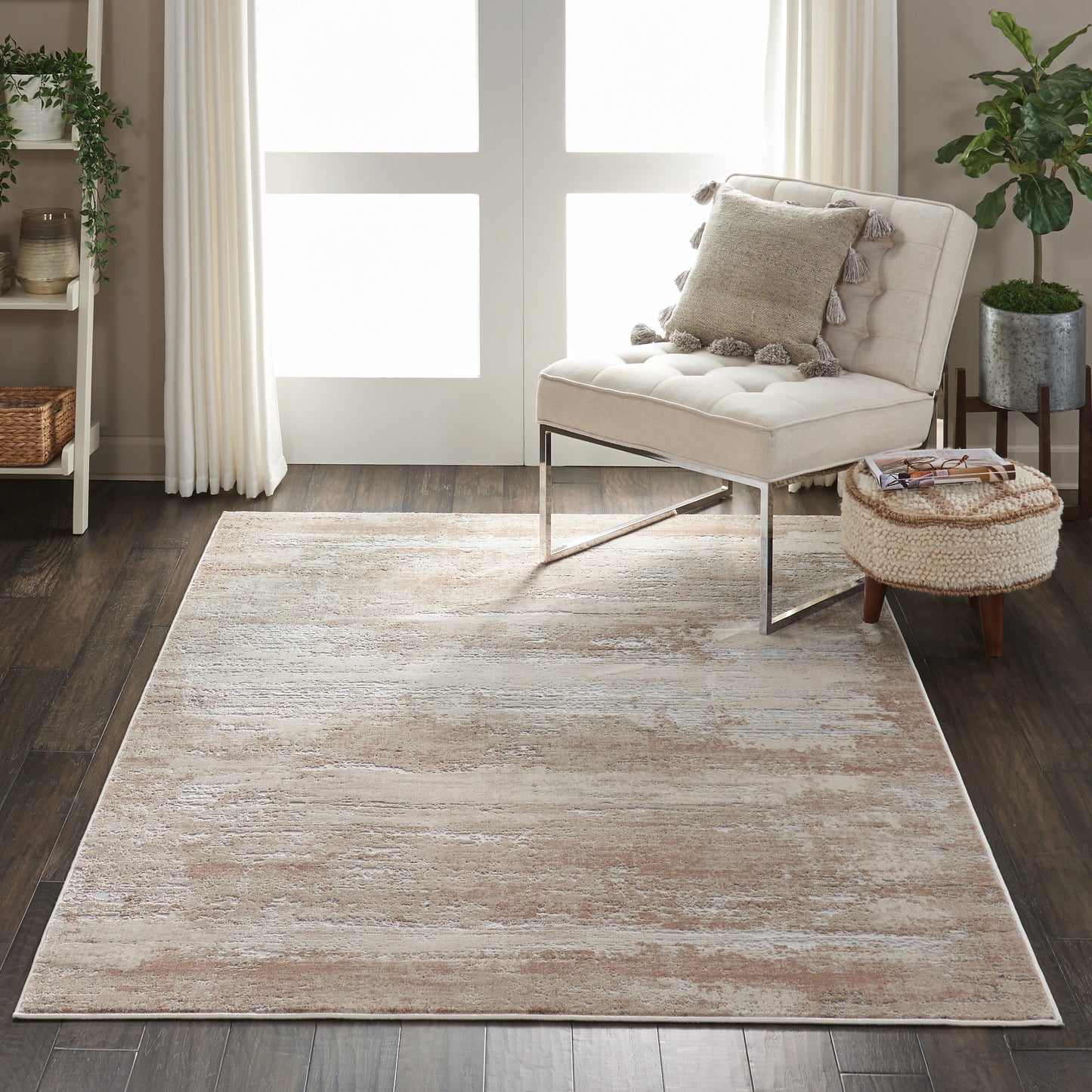 Nourison Rustic Textures 3'11" x 5'11" Beige Modern Indoor Rug