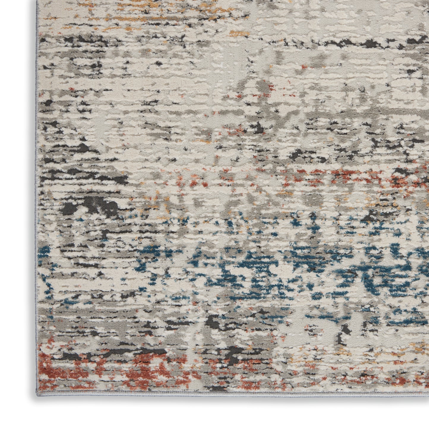 Nourison Rustic Textures 3'11" x 5'11" Light Grey Multi Modern Indoor Rug