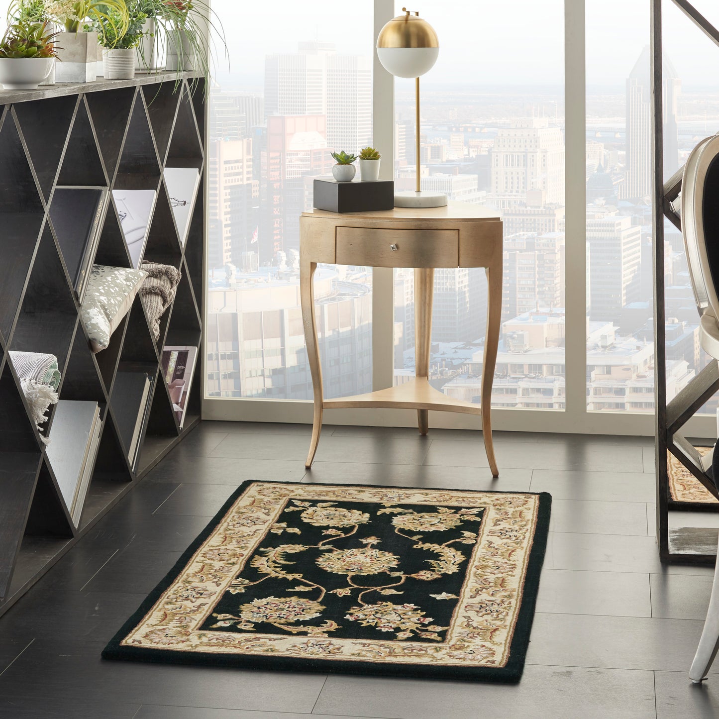 Nourison Nourison 2000 2'6" x 4'3" Black Traditional Indoor Rug