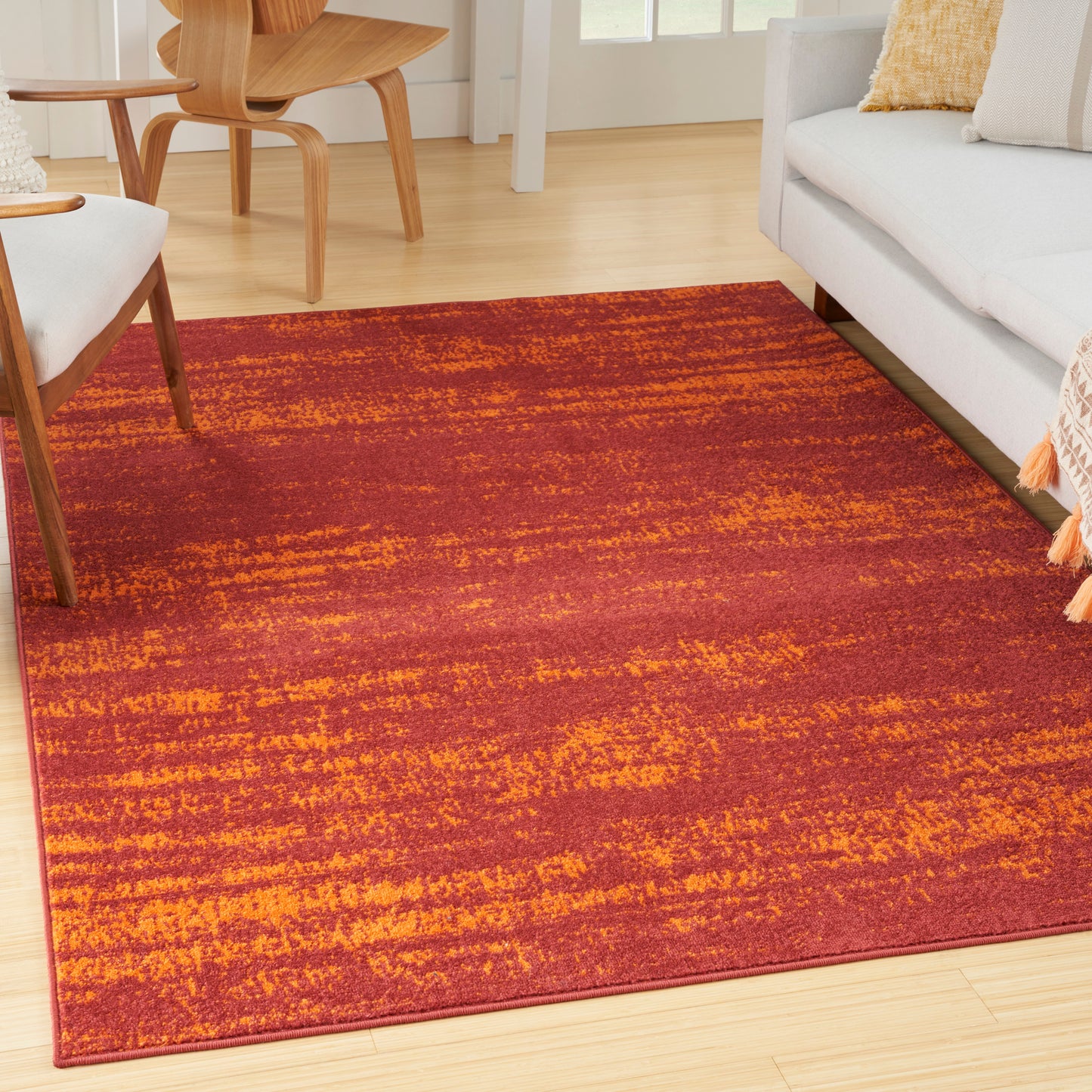 Nourison Nourison Essentials 4' x 6' Red Modern Rug