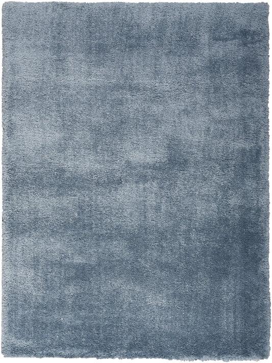 Nourison Dreamy Shag 5'3" x 7'3" Light Blue Shag Indoor Rug