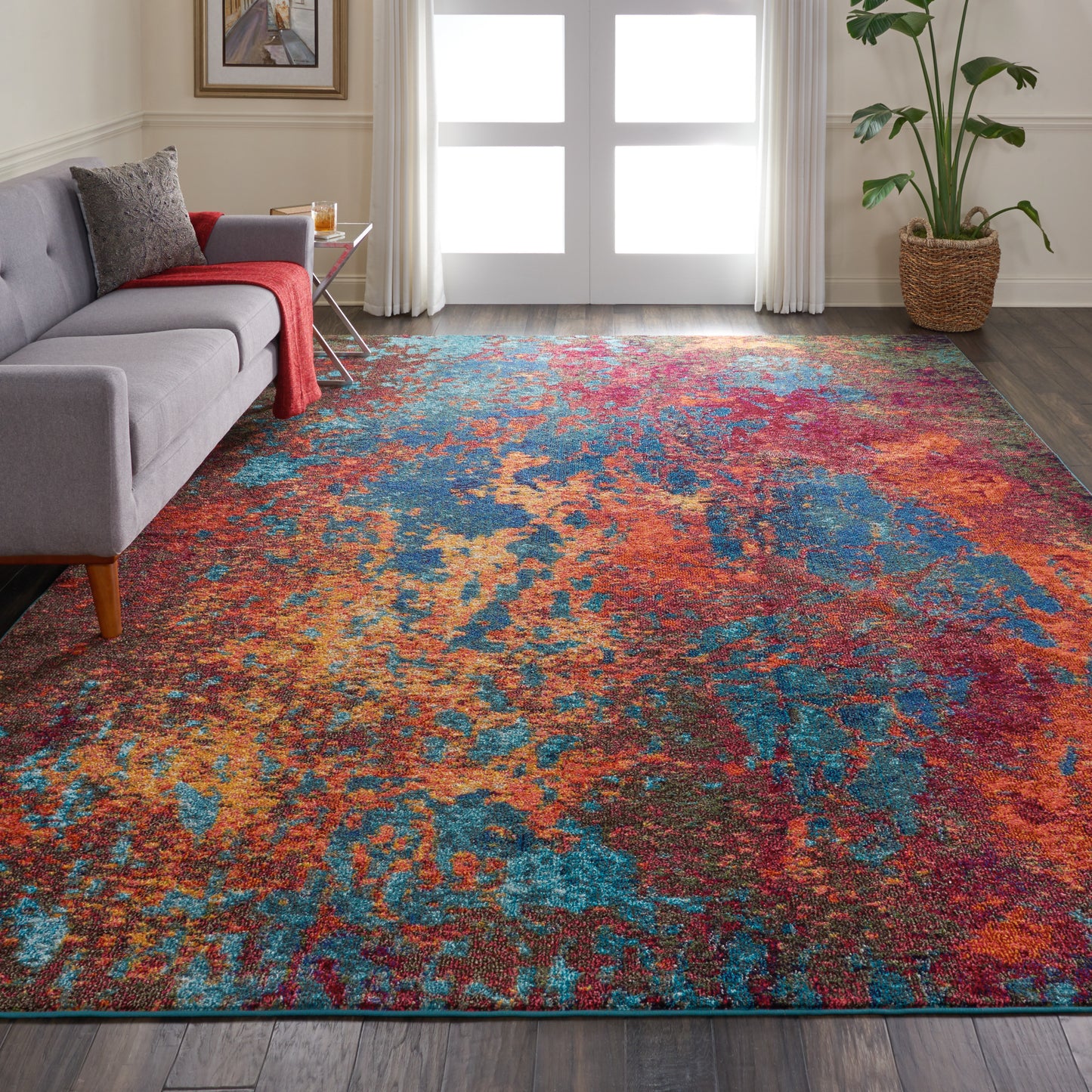 Nourison Celestial 9' x 12' Atlantic Modern Indoor Rug