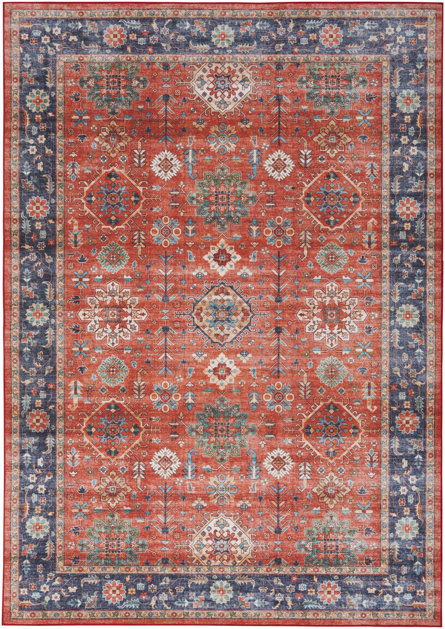 Nourison Fulton 5' x 7' Rust Vintage Indoor Rug