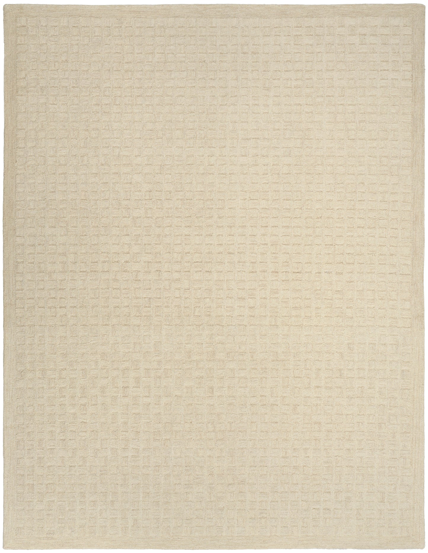 DKNY Pure Grids 8'6" x 11'6" Ivory Beige Contemporary Indoor Rug