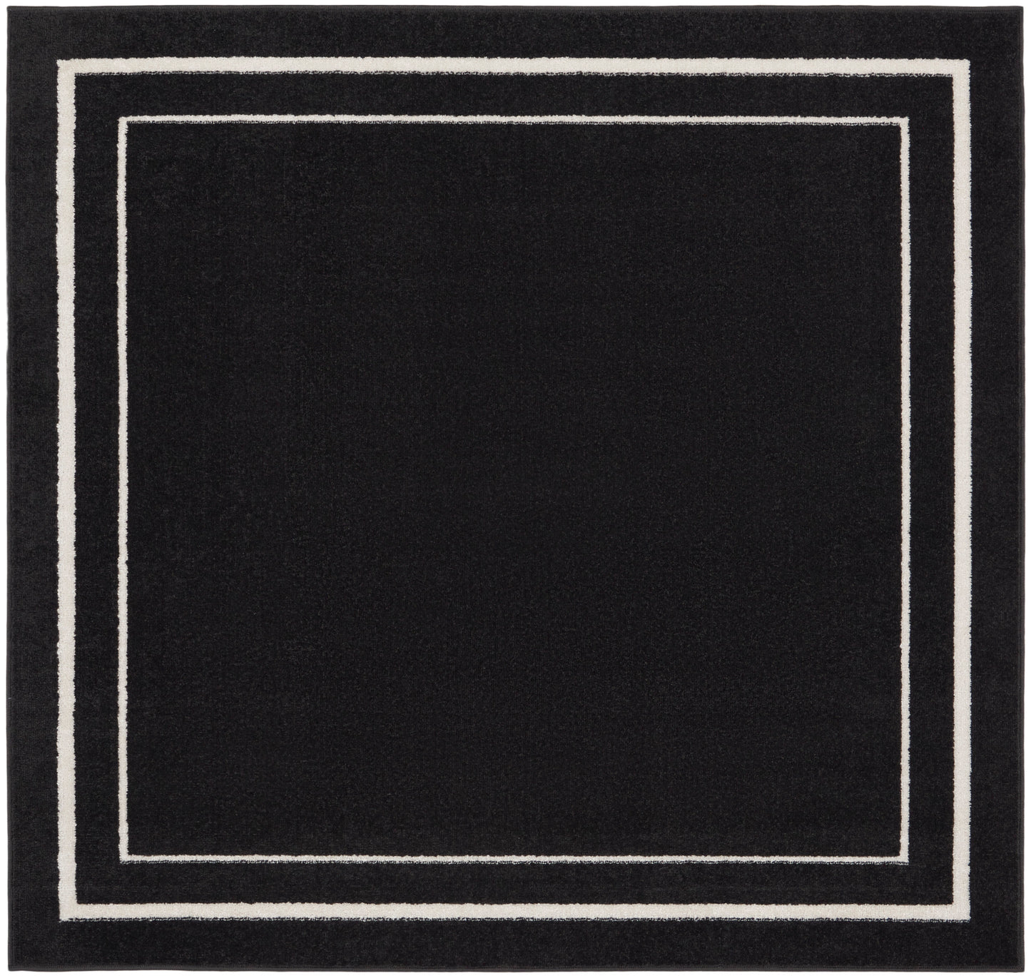 Nourison Nourison Essentials 5' x Square Black Ivory Contemporary Rug