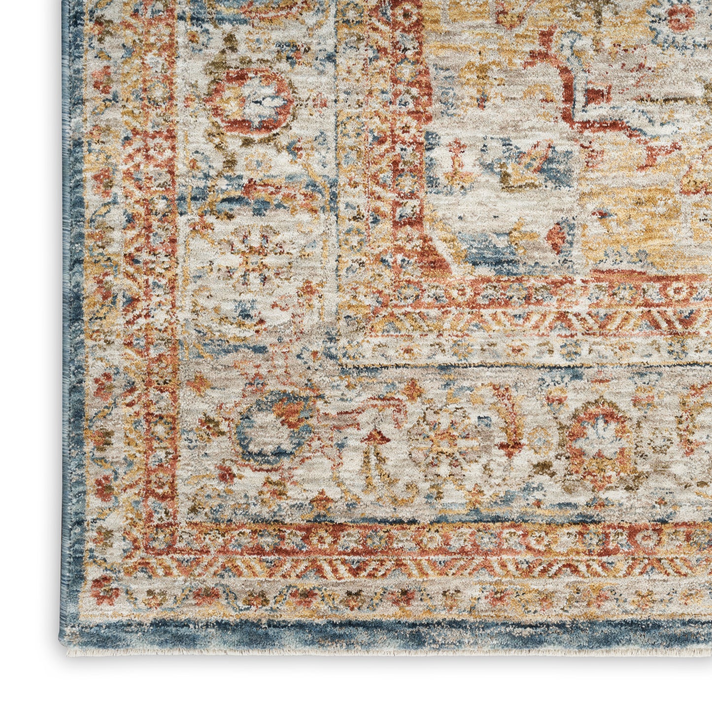 Nourison Sahar 3'11" x 5'11" Ivory Blue Vintage Indoor Rug