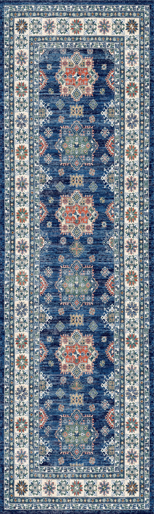 Nourison Fulton 2'3" x 7'6" Blue Vintage Indoor Rug