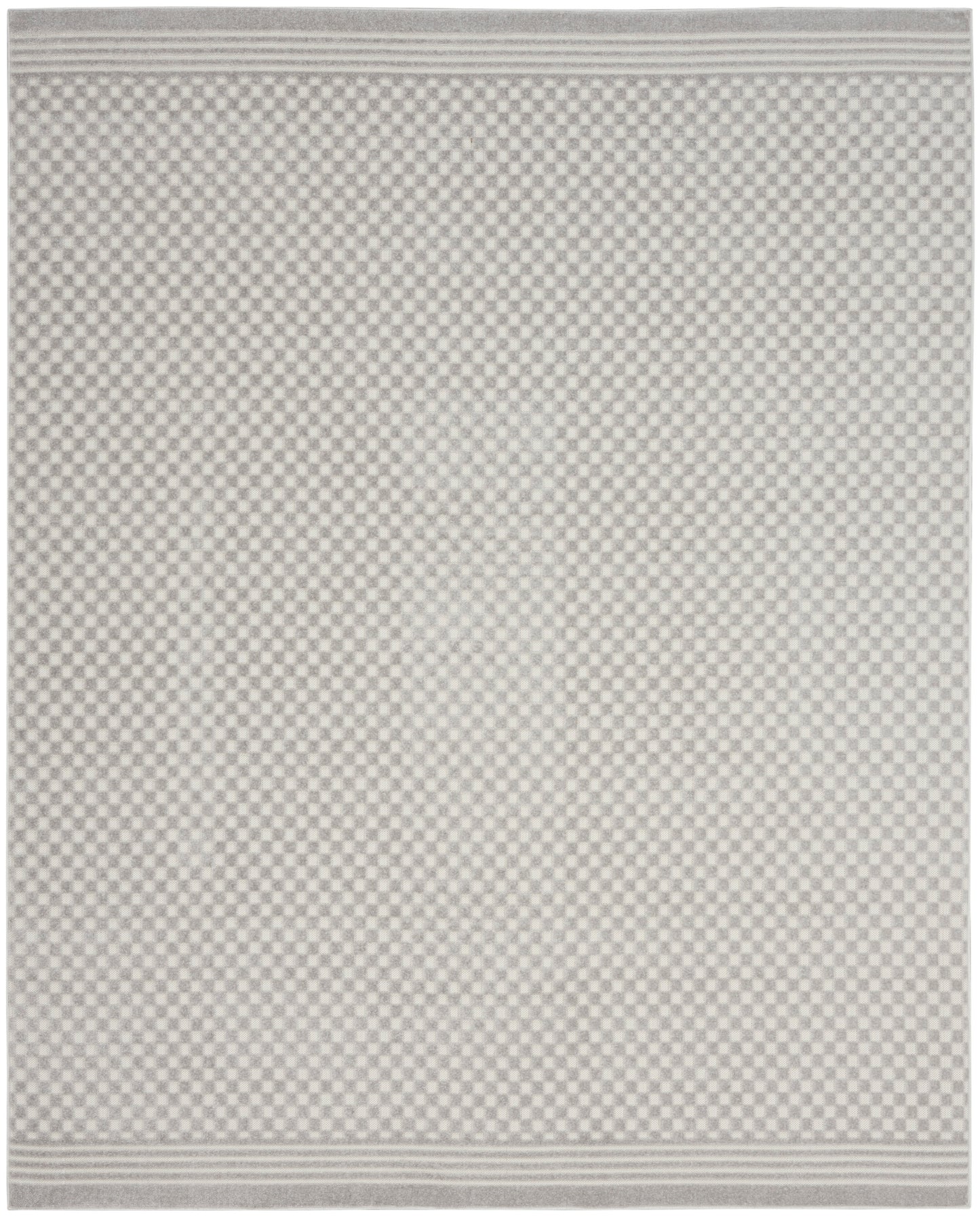 Nourison Care Free 7'10" x 9'10" Light Grey Modern Indoor Rug