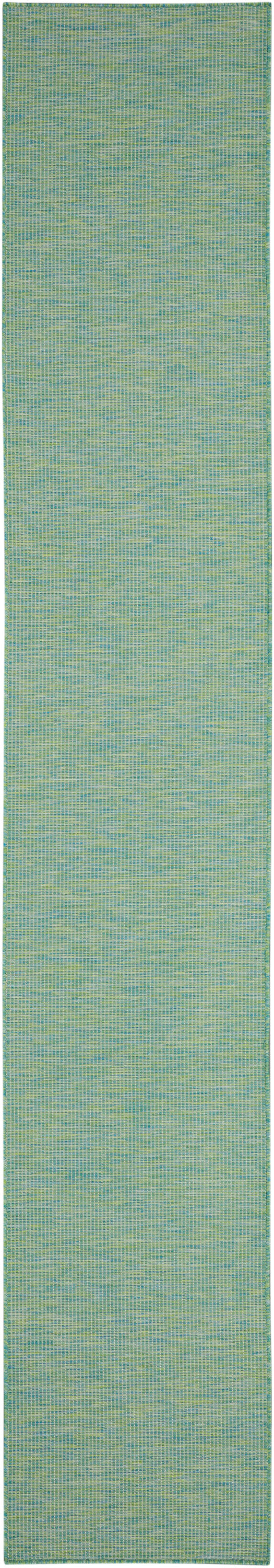 Nourison Positano 2'2" x 10' Blue Green Modern Rug